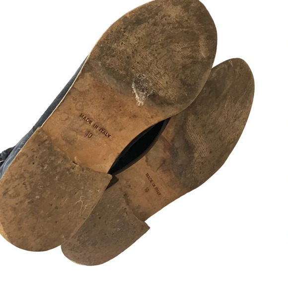 Garnet Hill Tazia Italian Suede Riding Boots Leather Knee High 10 - Picture 5 of 6